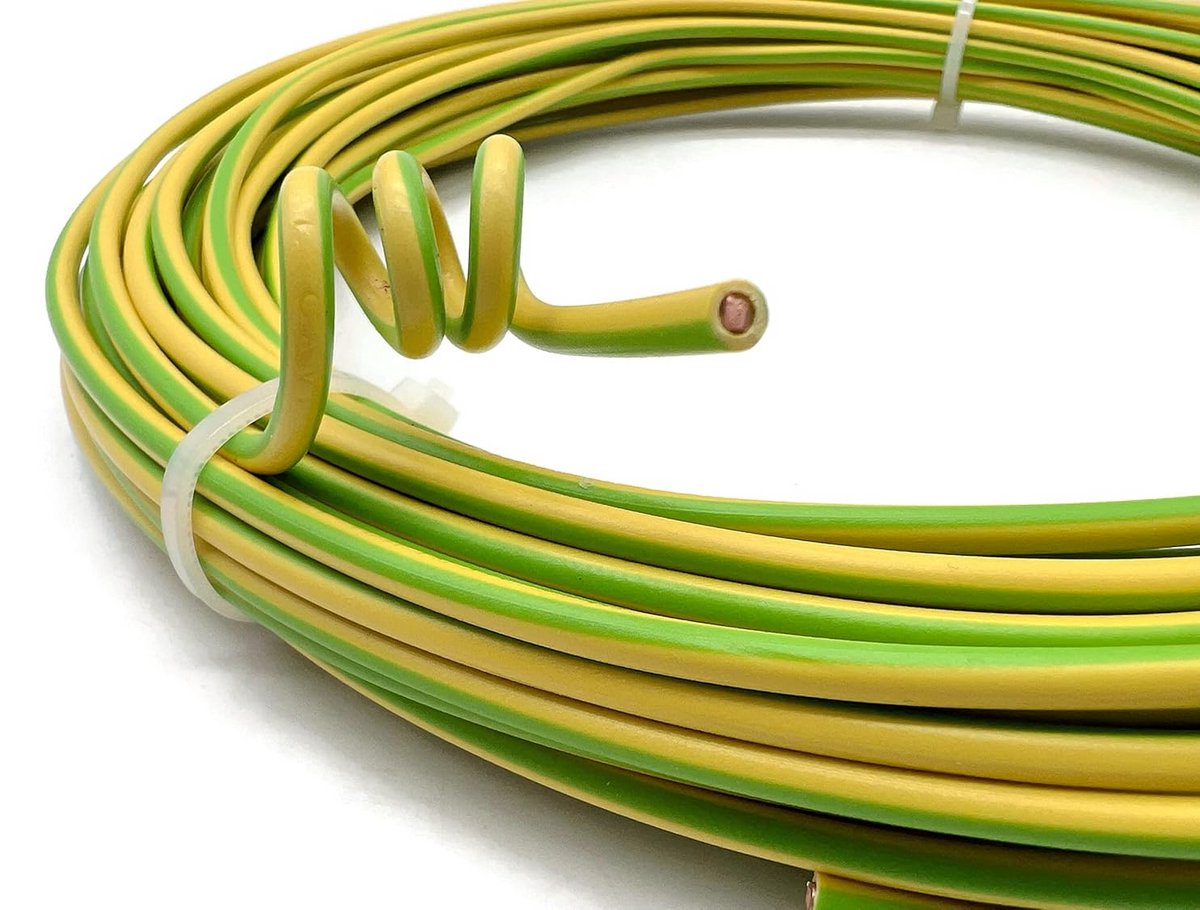 Aardingskabel 4 mm² 20 Meter Groen/Geel Elektrische Aansluitkabel
