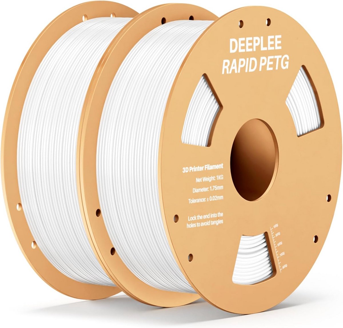 2kg PETG Filament Wit 1,75mm voor Hoge Printsnelheid en Slagvastheid