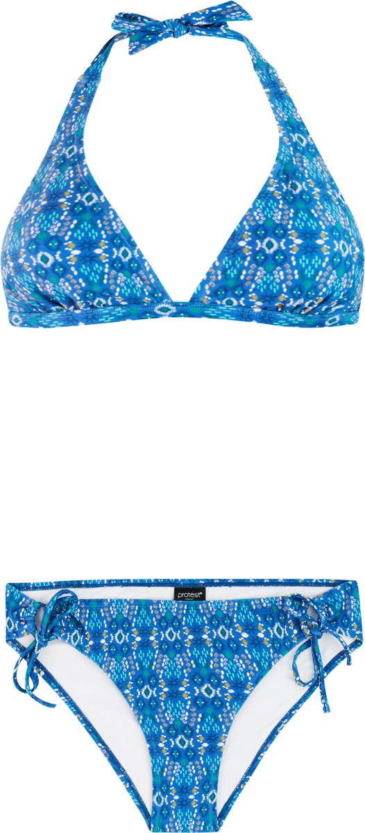 Protest PRTMuscle - Halter bikini set Dames - Koordsluiting - Uitneembare vulling - Normale pasvorm - Blauw