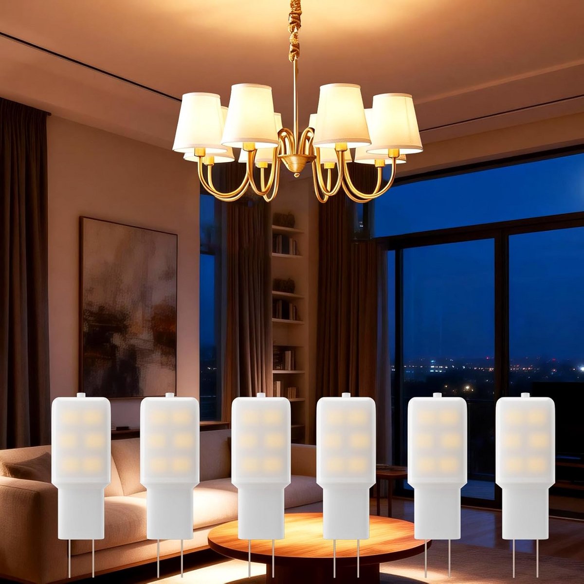 G4 LED-lampen 1,5W Warm Wit 120 Lumen 6 stuks