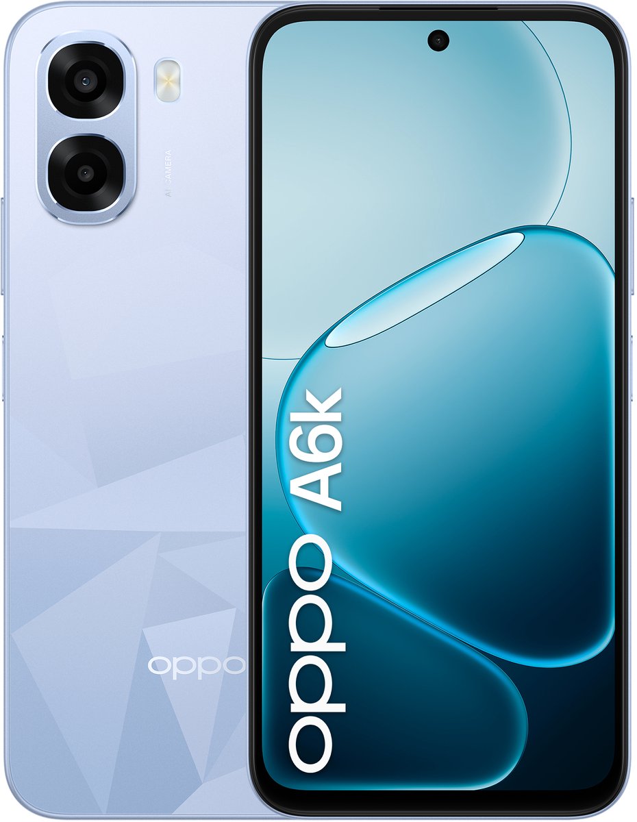 OPPO A6k 17,1 cm (6.75") Dual SIM Android 15 4G USB Type-C 4 GB 256 GB 6100 mAh Blauw