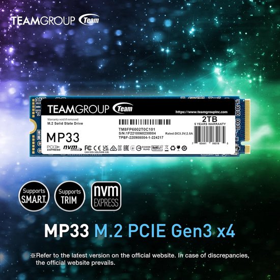 Interne SSD M.2 NVMe PCIe 3.0 voor PC en Laptop - 2000GB Opslag van Merkloos — afbeelding 3