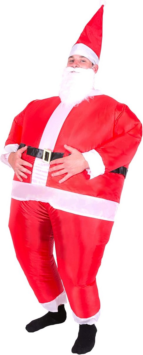 Opblaasbaar Kerstman Kostuum Volwassenen - Grappig Opblaas Themakostuum