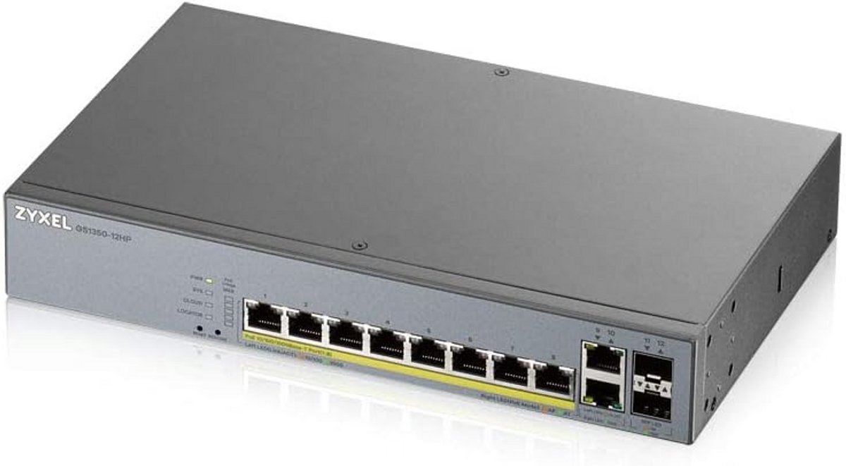 8-Poorts Gigabit PoE+ Switch voor IP Camera's en VoIP - Smart Managed