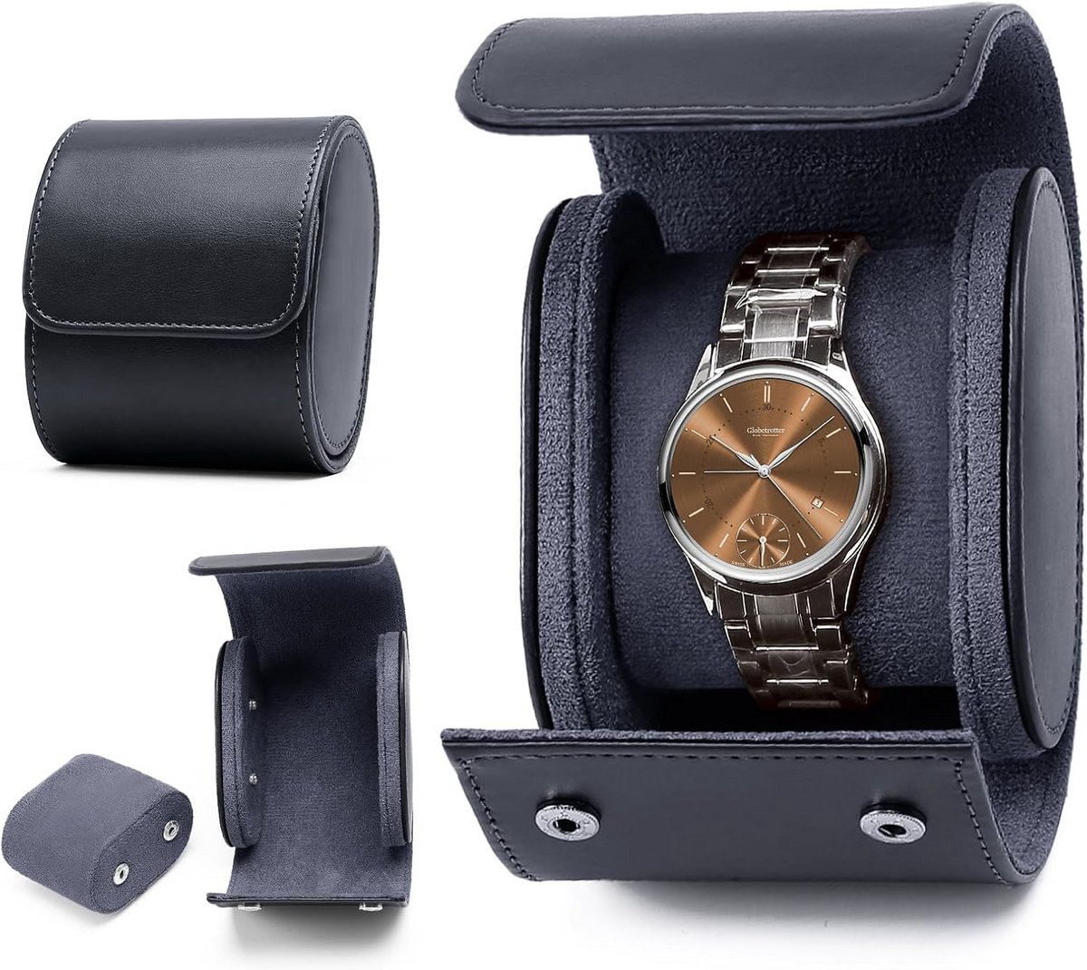 Draagbare Horlogedoos PU-leer voor 1 Horloge - Bescherming tegen Krassen en Stof
