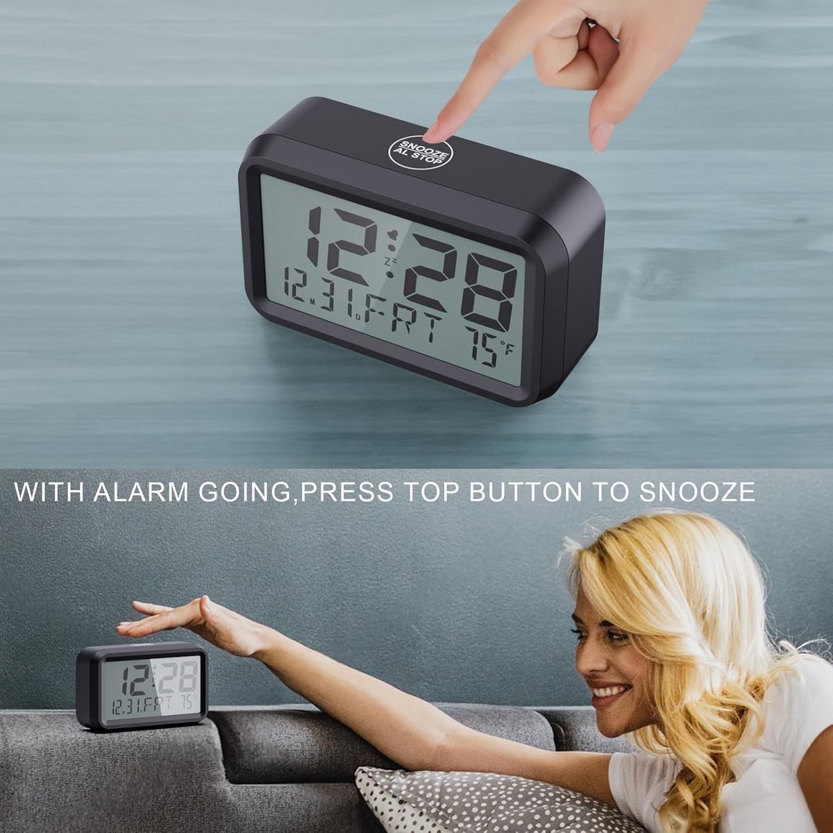 Digitale Wekker met LED/LCD Display voor Slaapkamer