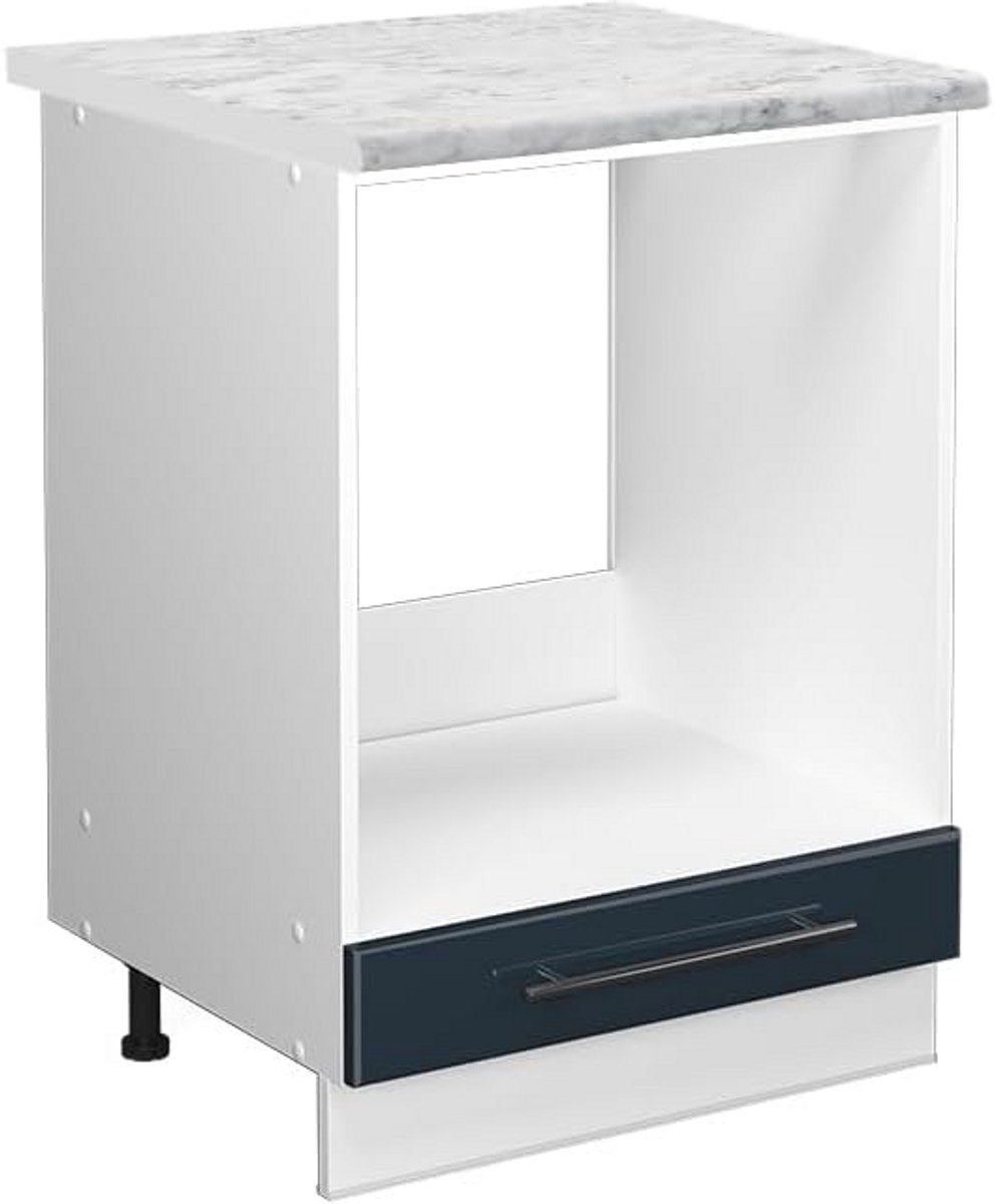 Inbouwkast voor Oven 60 cm Hoogglans Donkerblauw/Wit - Flexibele Keukenmodule