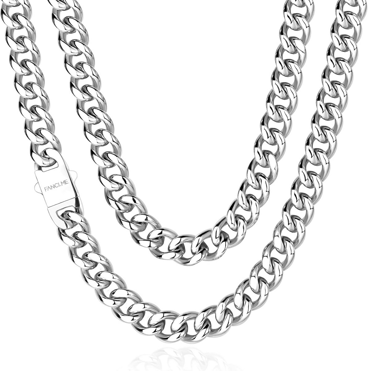 Heren Pantserketting Goud Verguld Roestvrij Staal - Cubaanse Schakelketting