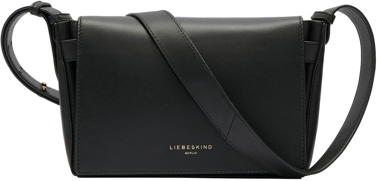 Zwarte Leren Schoudertas Crossbody voor Dames - Compact en Stijlvol