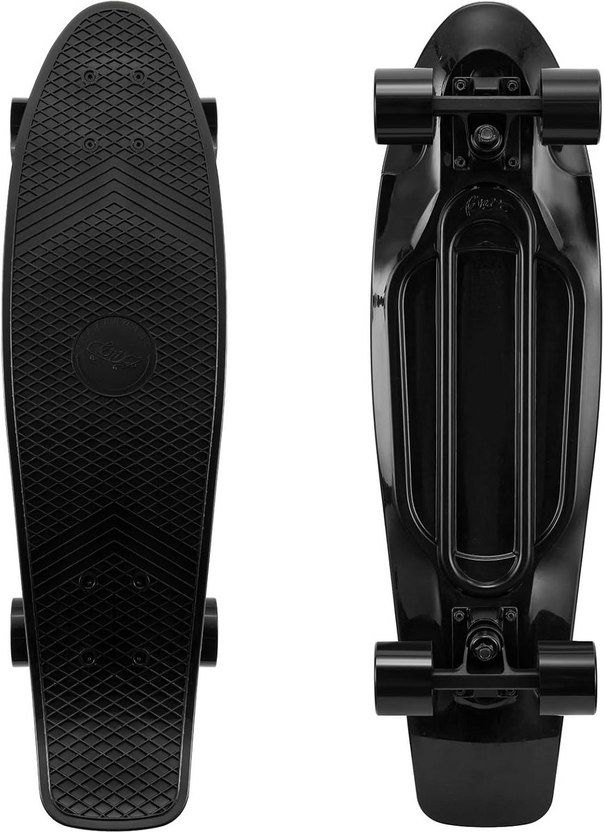 Cruiser Skateboard 27 Inch Stabiel en Comfortabel Mini Cruiser voor Woon-werk en Vrije Tijd Zwart