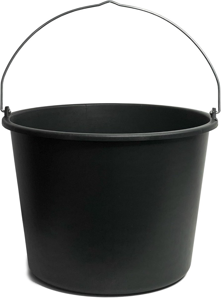 Robuuste Bouwemmer 5, 12 en 20 Liter - Mortel- en Cementemmer voor Tuin en Constructie