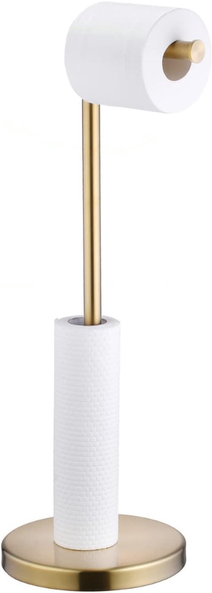 White-Label® Toiletbutler - Toiletrolhouder Staand - Goud