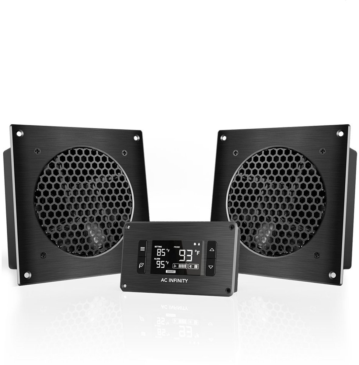Stille Dubbele Ventilator voor AV Kast met Thermostaat - 16 cm Koelsysteem