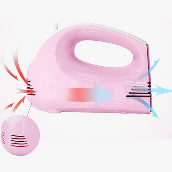 Elektrische Handmixer - Keukenmixer Beslagmixer - Bakken en Mixen - 5 Snelheden Krachtig - 120 Watt - Roze — afbeelding 4