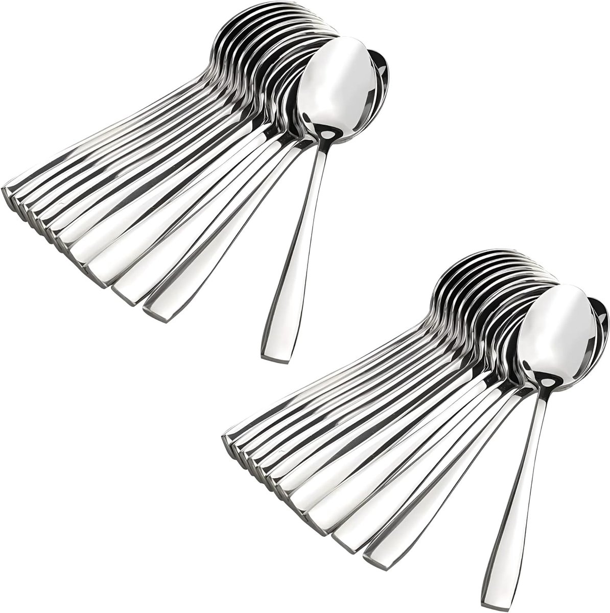 Set van 24 roestvrijstalen dinerlepels – 16 cm, spiegelglanzend, vaatwasmachinebestendig