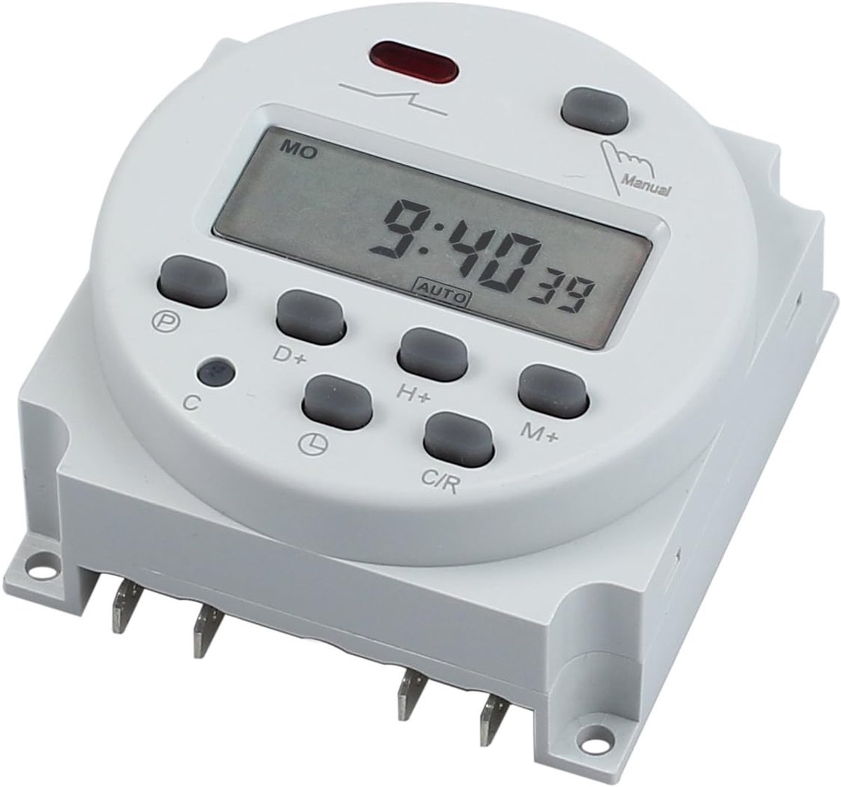Digitale Tijdschakelaar 12V 16A - Programmeerbare Elektronische Timer met LCD-display