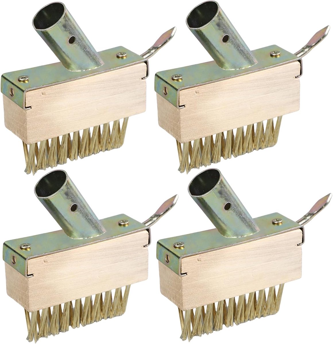 Voegenborstel Set 4 Stuks Staalborstel met Handvat voor Onkruid en Mos Verwijderen