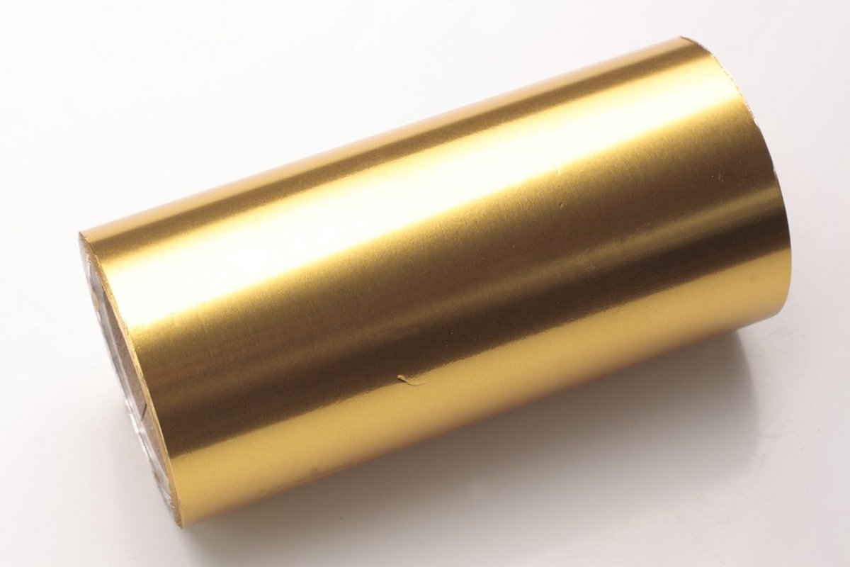 Aluminium Haarfolie voor Wrapmaster 500 - Glad 50 m x 12 cm - Goud