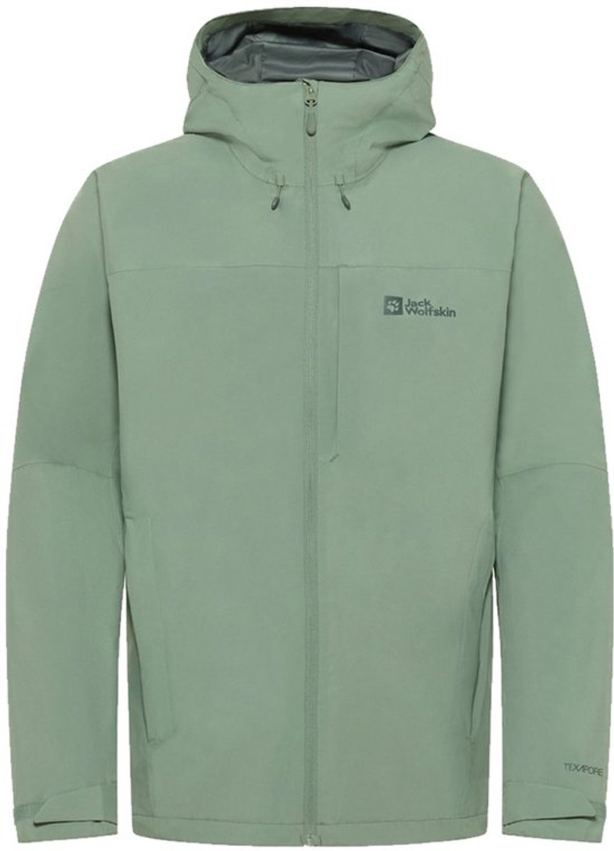 Jack Wolfskin Tempest 2L JKT M – Outdoor Kleding Jassen Waterdichte jassen Sago Palm