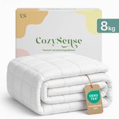 CozySense® Couverture lestée 8kg - 100% Tencel - Weighted Blanket – Couverture lestée avec thermorégulation et confort respirant - Répartition de la pression GLASS-Flow® - 1 personne - Wit