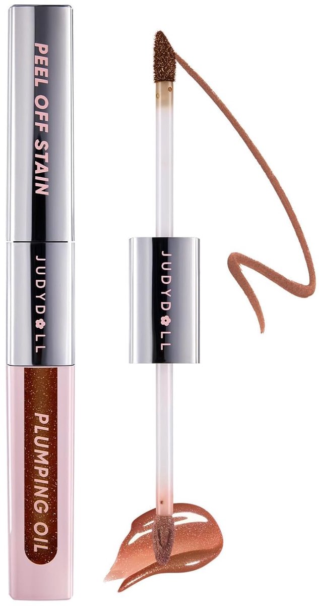 Judydoll Peel Off - Lipgloss - Plumping Lip Oil Duo - 05 Coco Bronze