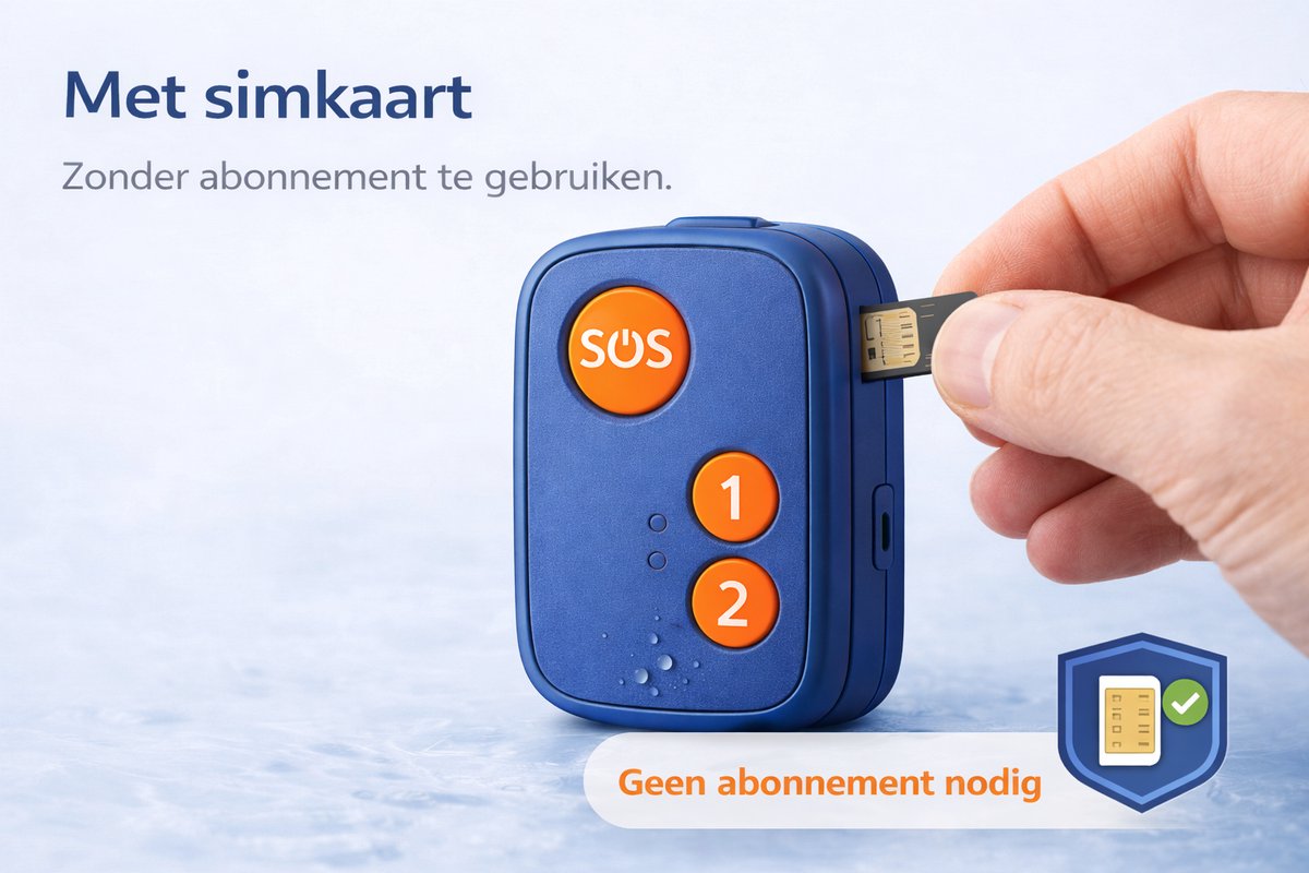 Alarmknop voor ouderen met GPS tracking