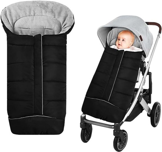 Universele voetenzak voor kinderwagen winter warm en winddicht van Merkloos — afbeelding 4