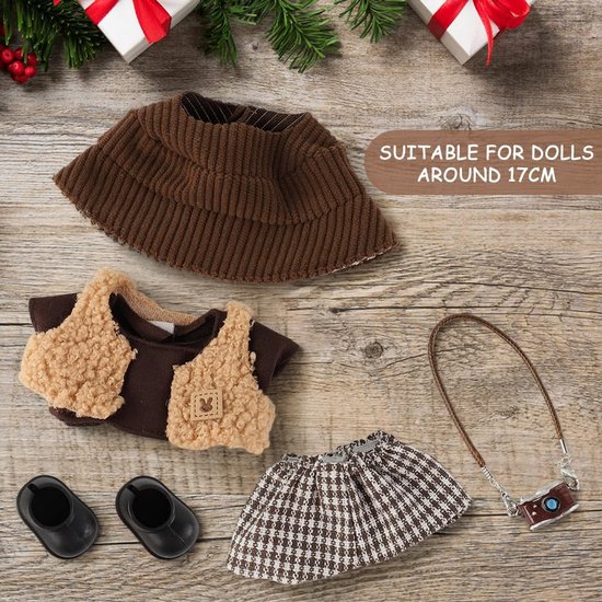Poppenkleding Set 5 Delen Accessoires voor 17 cm Poppen Cadeau — afbeelding 2