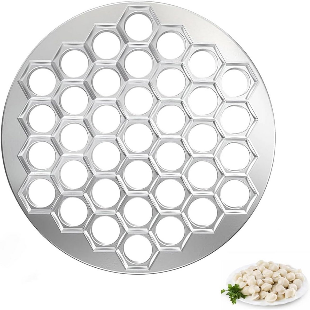 37 Gaten Dumplings Ravioli Mold van Metaal voor Pelmeni en Knödels