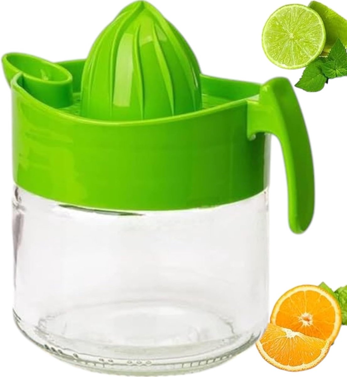 Handmatige Citruspers met Glas en Zeef - Citroen & Limoen Pers, 300ml Sapkan