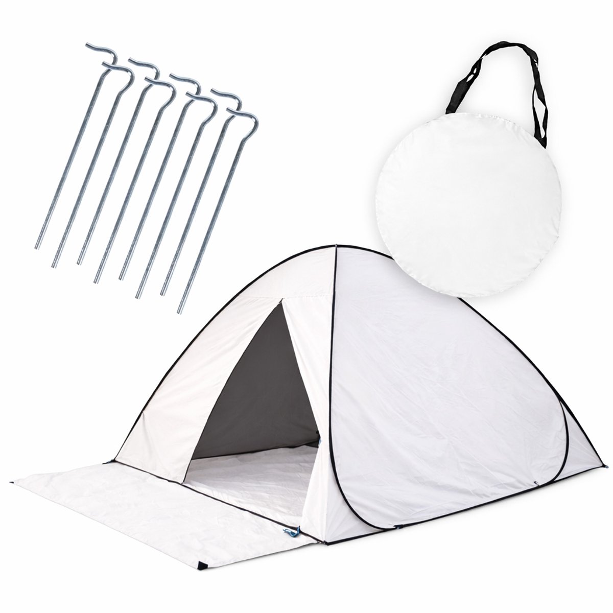 Eurocatch Festival Tent 200x130 cm - Pop-up Werptent, Waterproof 210D Oxford Nylon, Verduisterend, Inclusief Haringen en Opbergtas - Opgezet in 5 Seconden