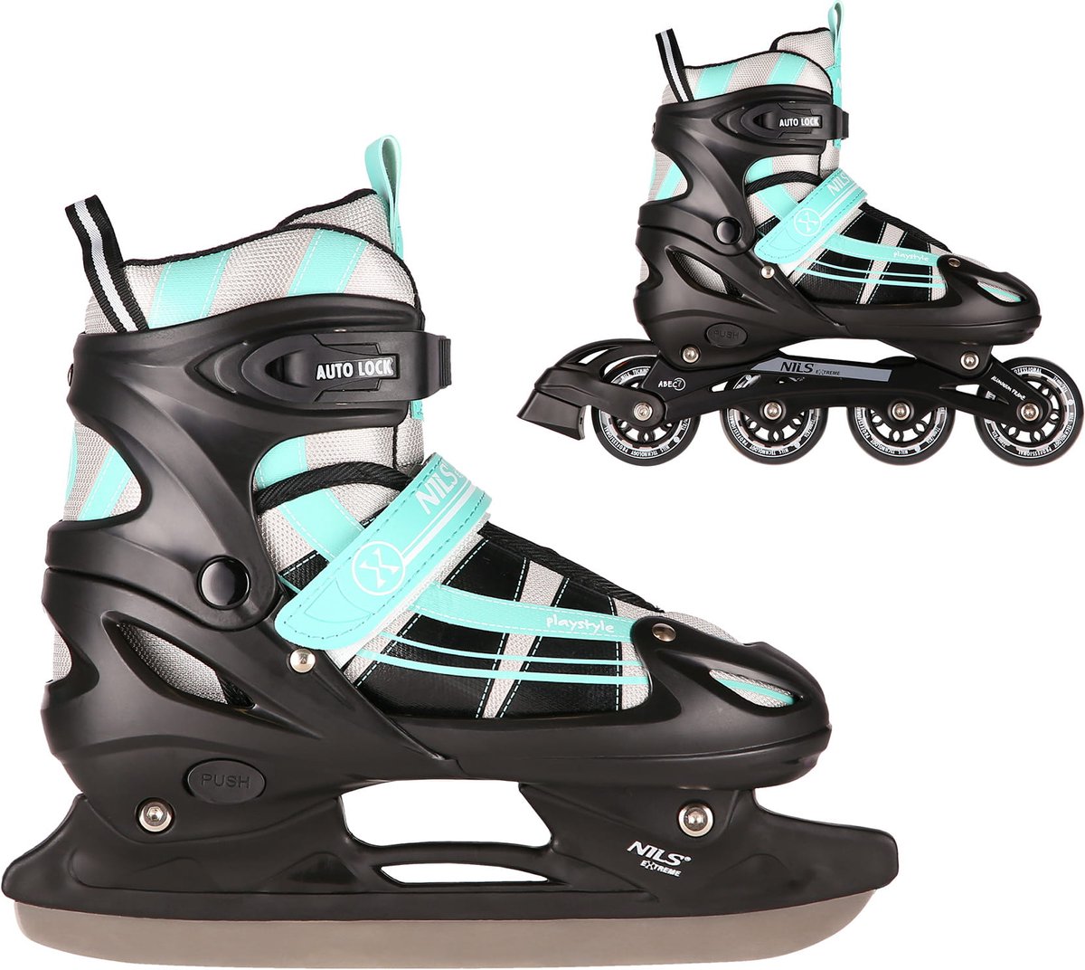 Nils Extreme NH18366A Rolschaatsen 2-in-1 – Verstelbaar Blauw