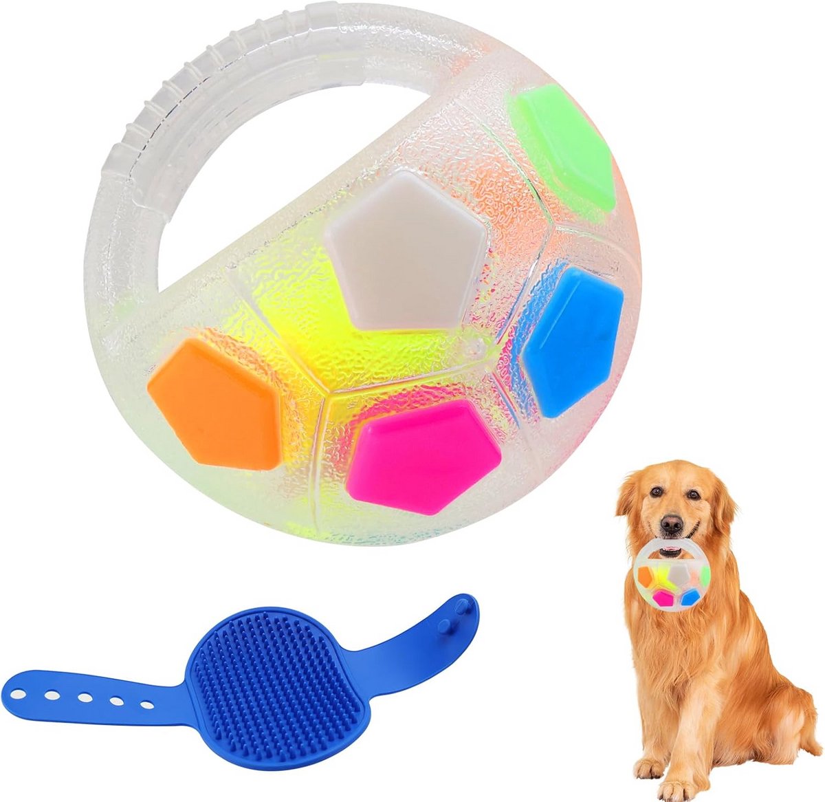 Onverwoestbare Hondenbal met Handvat - Piepend Speelgoed voor Middelgrote & Grote Honden