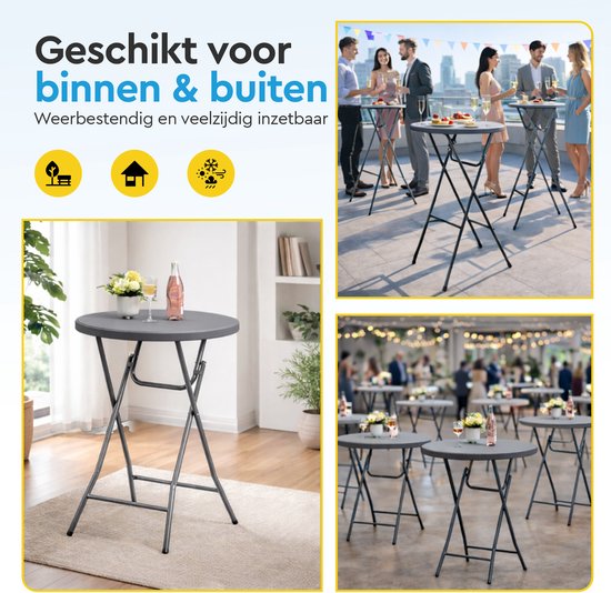 Statafel BRASQ 80cm BT100 zwart | Q1435996