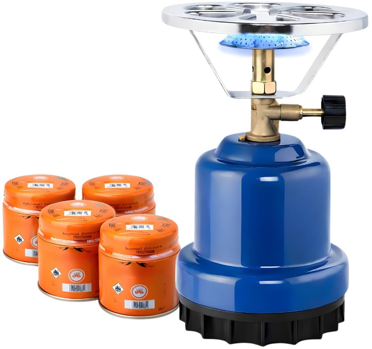 DnA® Camping Gasstel - Gasstel - Kooktoestel Camping - Blauw - 17cm x 12cm x 12cm
