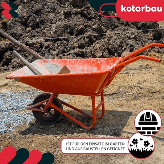 KOTARBAU® Binnenband Kruiwagen, Gummi, 3.50-4, Zwart, met Haakse Ventiel, ⌀ 24 cm, Reserveband Transportwagen, Binnenband Tuinwagen van KOTARBAU — afbeelding 3