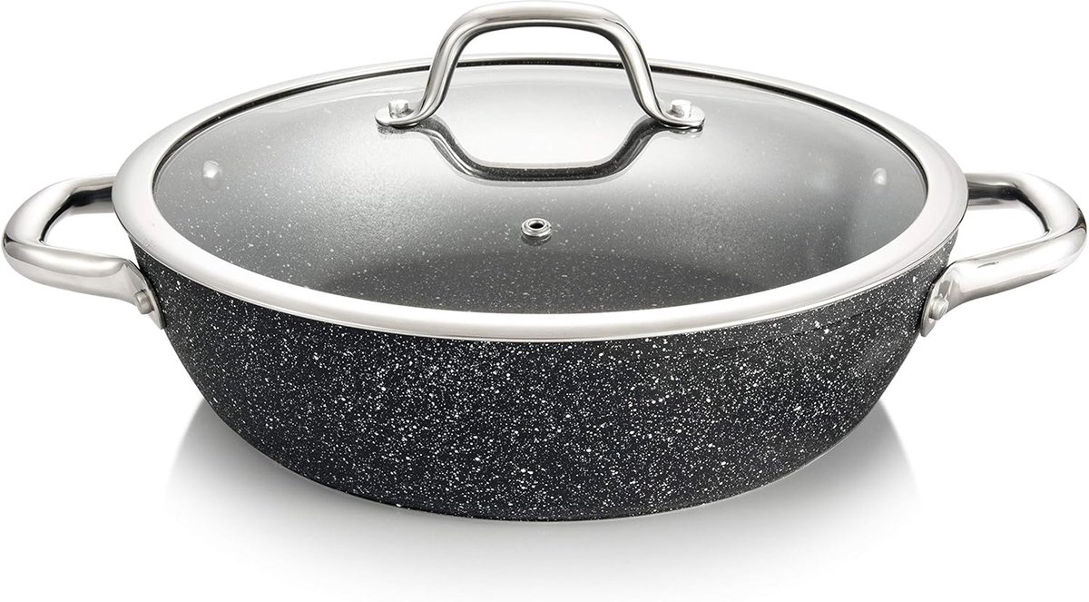 Stevige Casserole met Deksel en Steenextractie - 28 cm