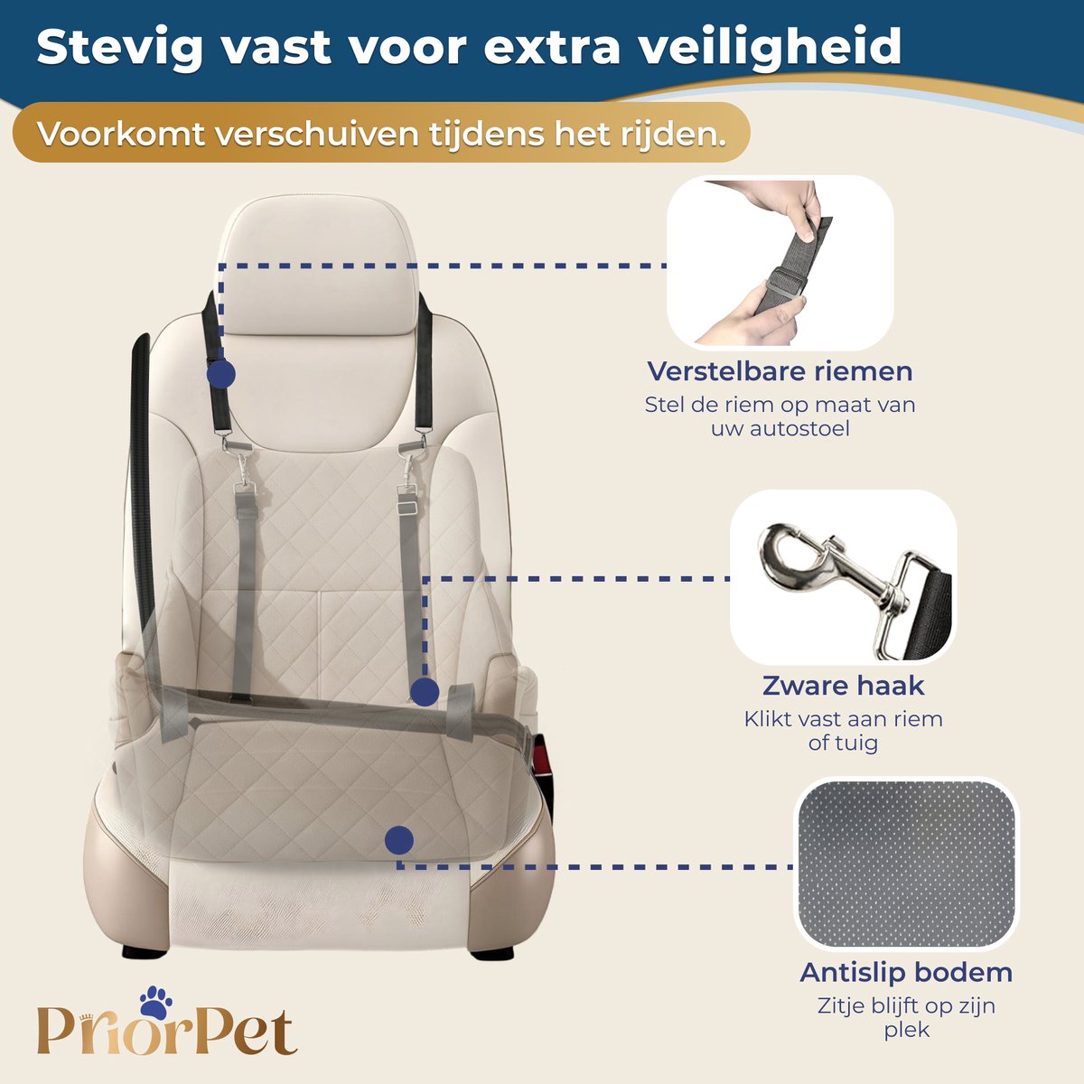 Hondenmand Hondenmand Auto Hondenautostoel - afbeelding 4