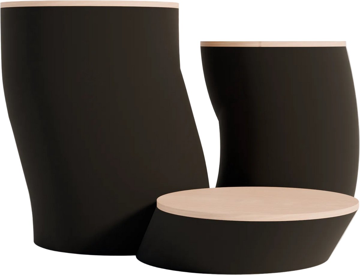 Fiastra Sassotetto Etagere - 3-laags - Mat Zwart