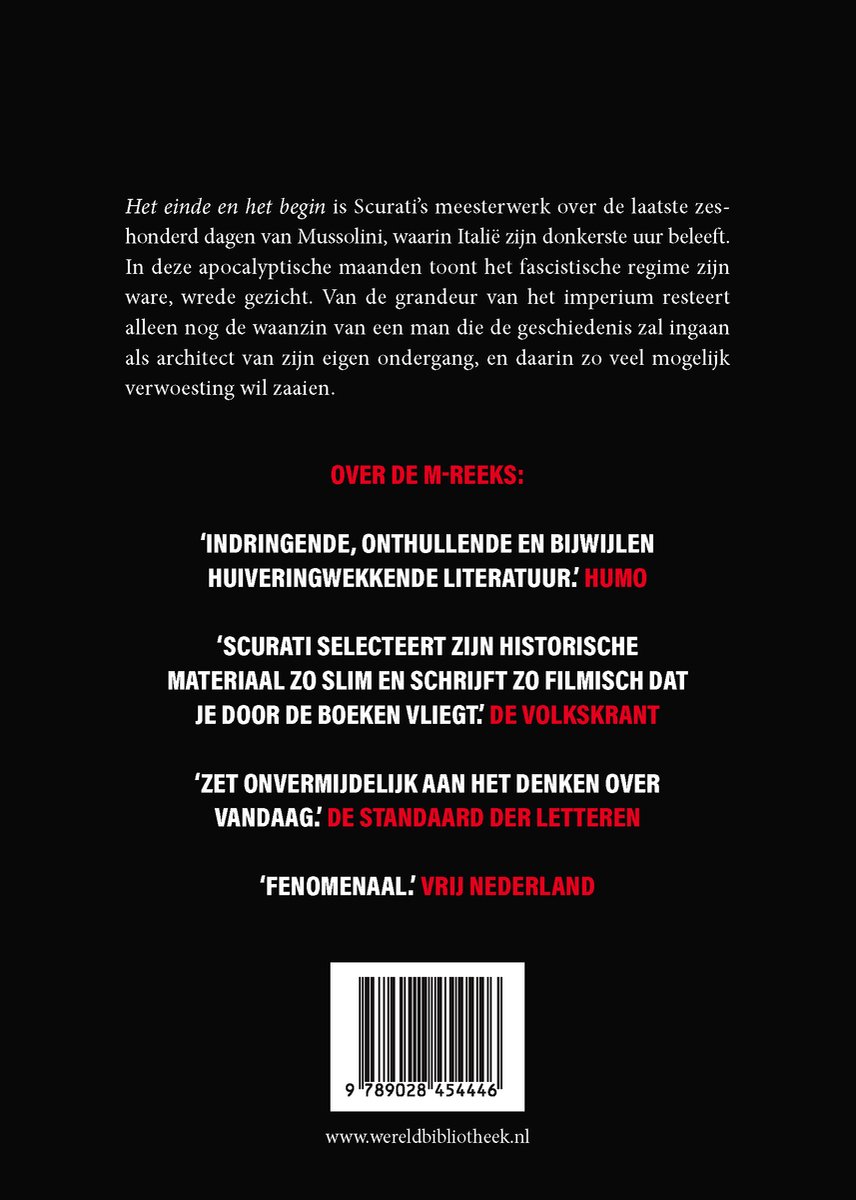 M. Het einde en het begin - back cover