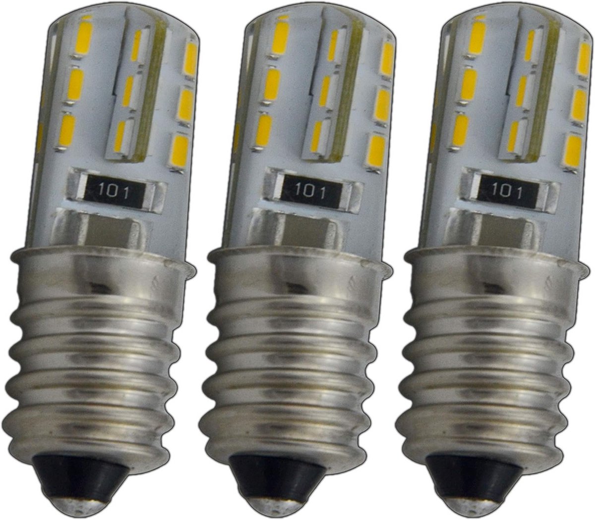 3 x E14 LED Lampen - Warmwit 3000 K voor Koelkast en Kleine Lampen (1,5 W)