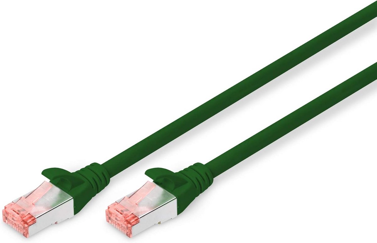 Netwerkkabel Cat 6 S/FTP Afgeschermd RJ45 Patchkabel 1 Meter Groen