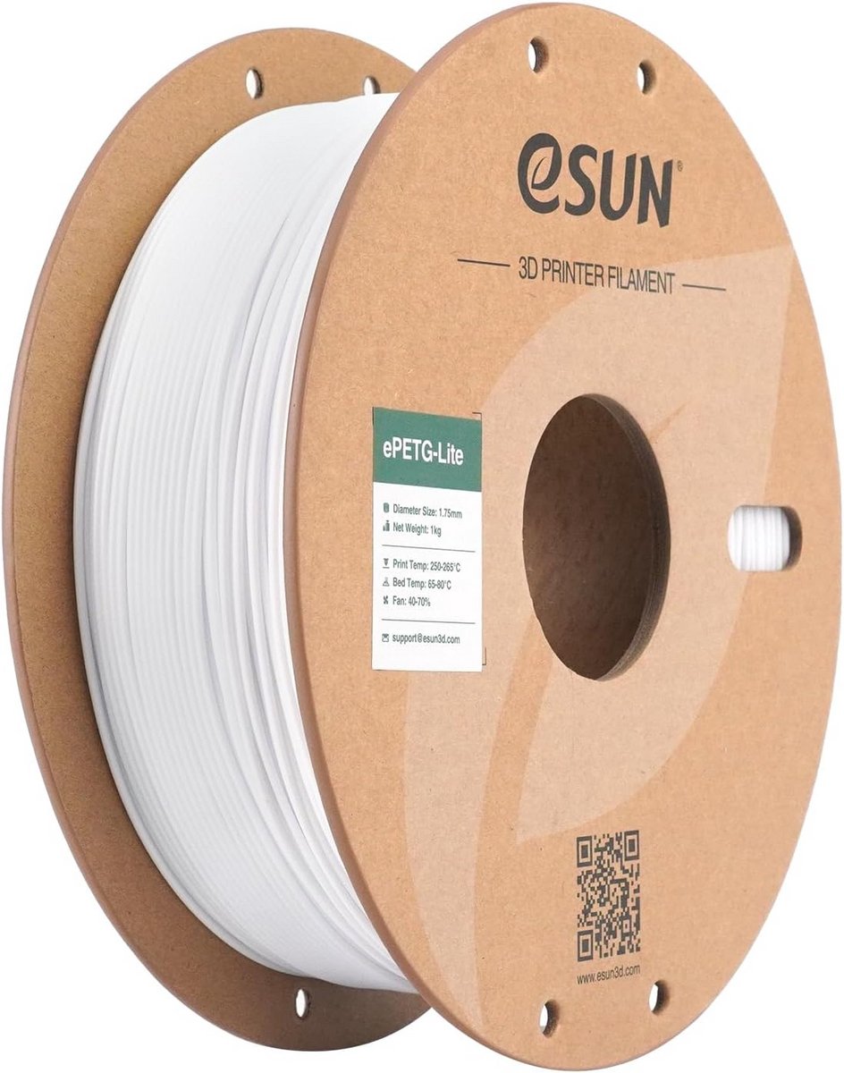 PETG Filament 1.75mm Wit 1KG voor 3D Printers, Hoge Taaiheid