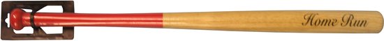 Foto: Honkbal bat 30 hout rood naturel 50 mm honkbalknuppel engelhart