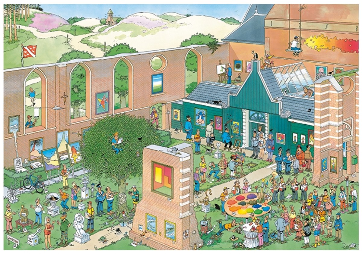 Jan van Haasteren De Kunstmarkt puzzel - 2000 stukjes — afbeelding 4