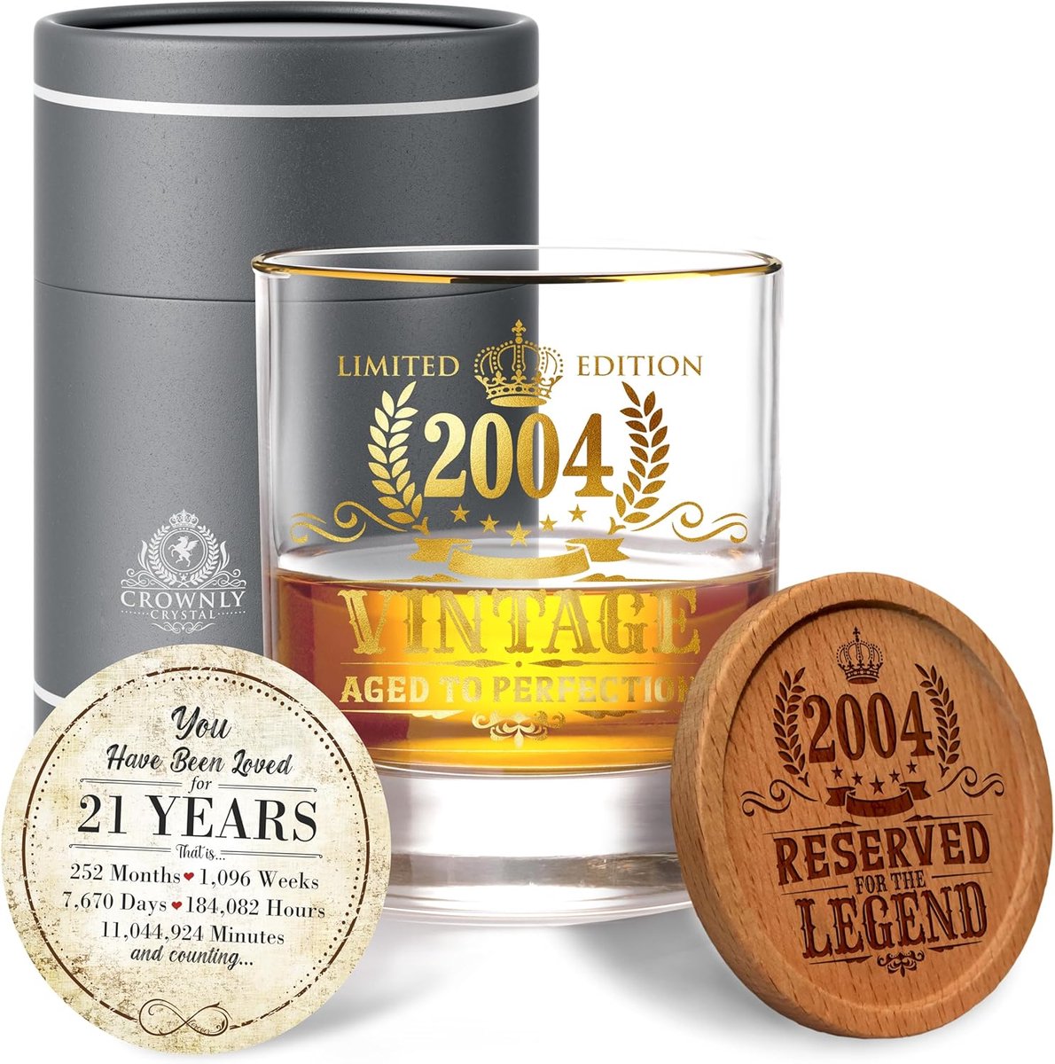 Whiskyglas 21 Jaar Verjaardagscadeau Gepersonaliseerd