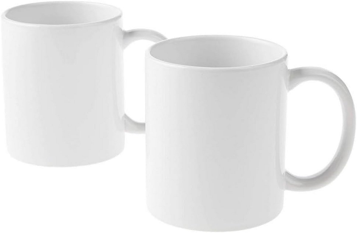 Premium Blank Mokken voor Sublimatie - 12oz Set van 2