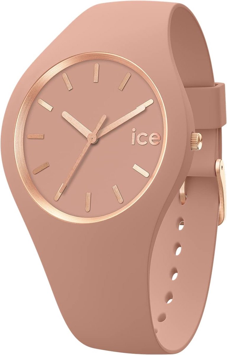 Roze dameshorloge met siliconen band - chic en elegant