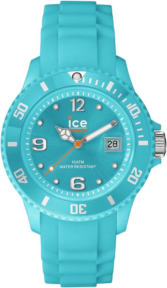 Unisex Siliconen Horloge met Turquoise Armband en Dial