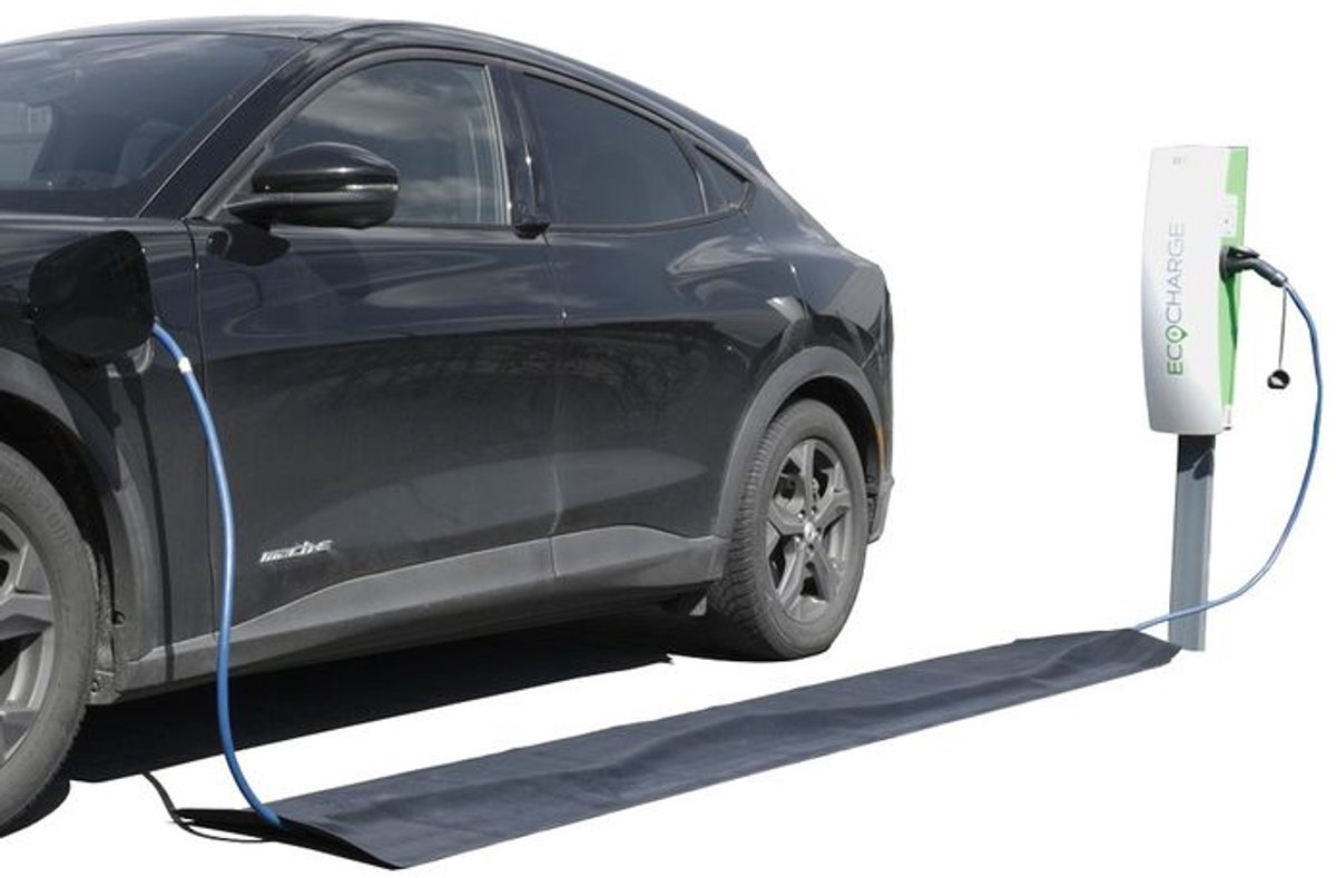 GOMbase - Laadkabel mat / Rubberen kabelmat - Breedte 50 cm - Lengte 800 cm - Laadkabel auto